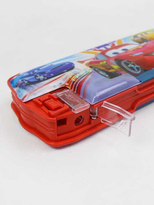 Pencil Box with Sharpeners For Kids Red | Car Design Pencil Box