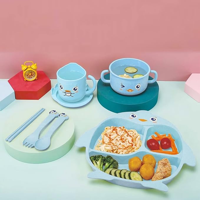 Kids Dinner Set Plate | Cutlery Cup and Spoon