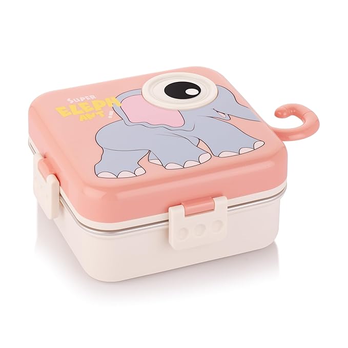 Carnival Elephant Lunch Box 2 Layer Stainless Steel