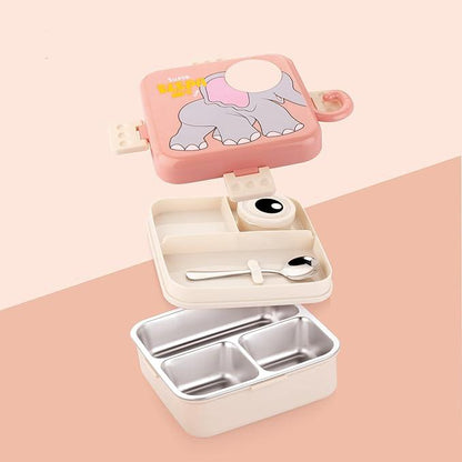 Carnival Elephant Lunch Box 2 Layer Stainless Steel