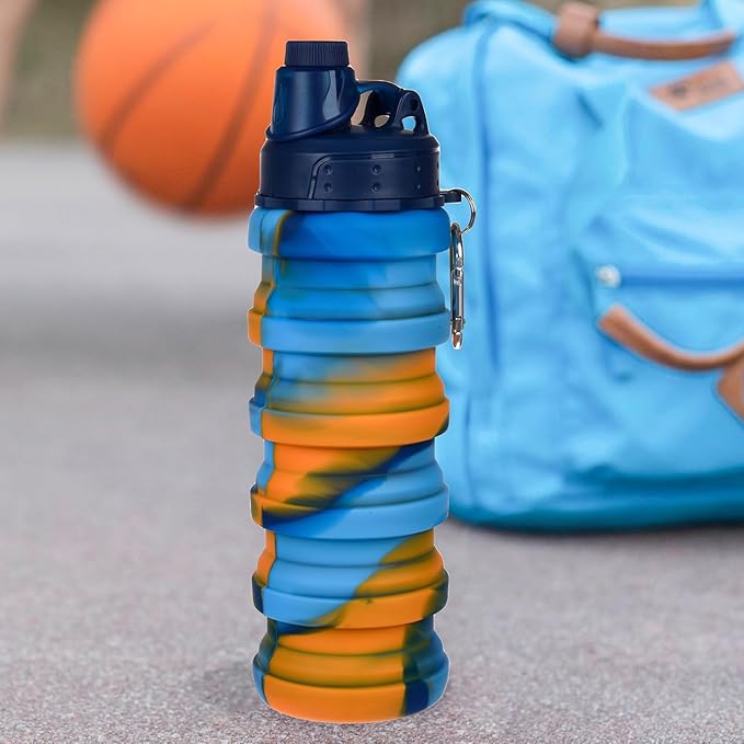 Folding Water Bottle | Expandable Water Bottle | Silicone Water Bottle