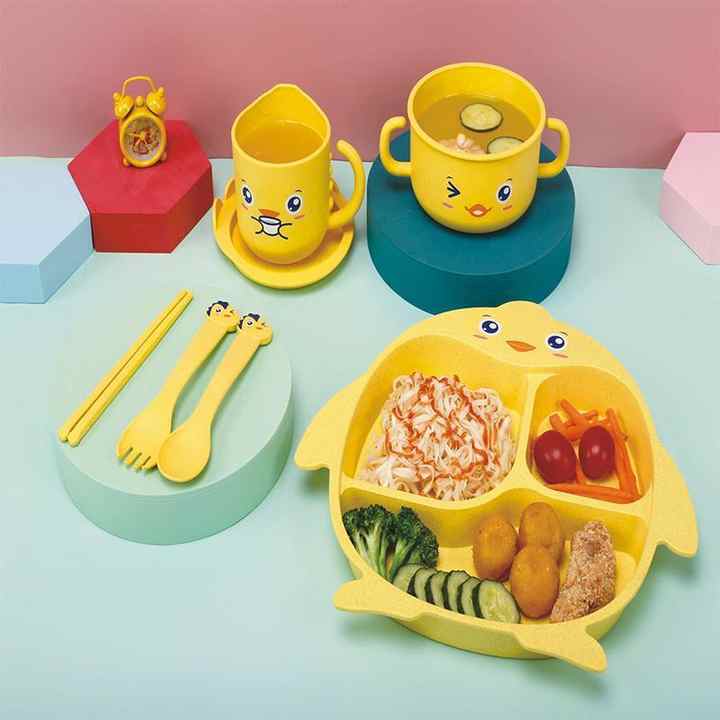 Kids Dinner Set Plate | Cutlery Cup and Spoon