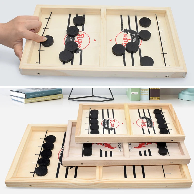 WOODEN TABLE HOCKEY GAME