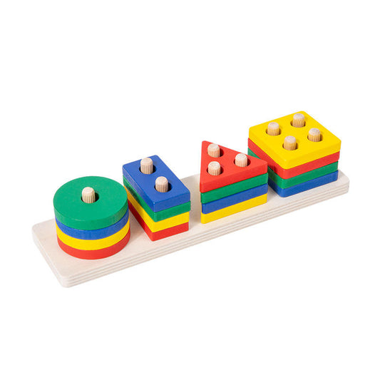 Shape Sorter Wooden Toy | Geometric Board Blocks | Educational Toys