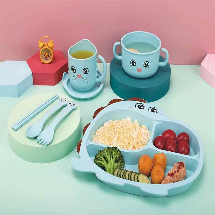 Kids Dinner Set Plate | Cutlery Cup and Spoon