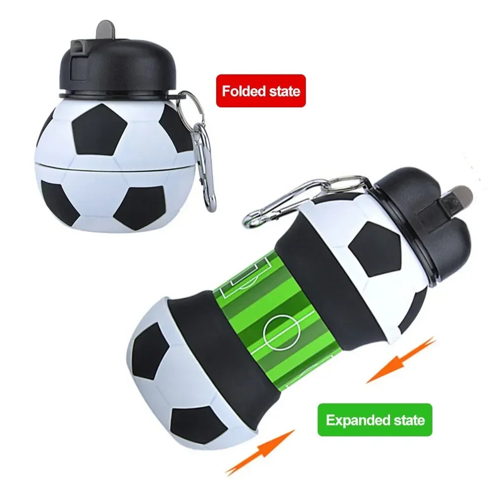 Folding Water Bottle | Leak proof Water Bottle| Football Design Bottle