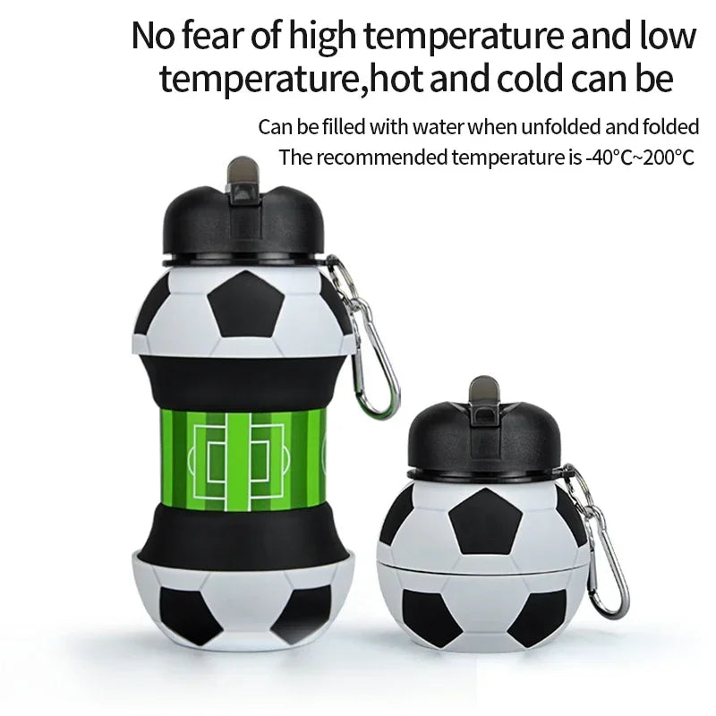 Folding Water Bottle | Leak proof Water Bottle| Football Design Bottle