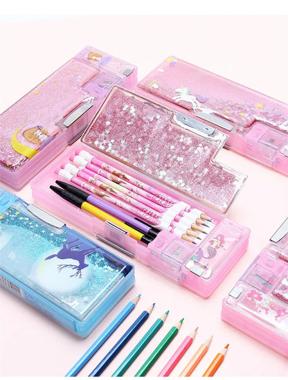 Pencil Box | Glitter Gel Pencil Box